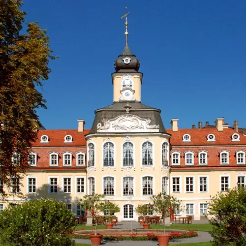 Die barocke Fassade des Gohliser Schlößchens.